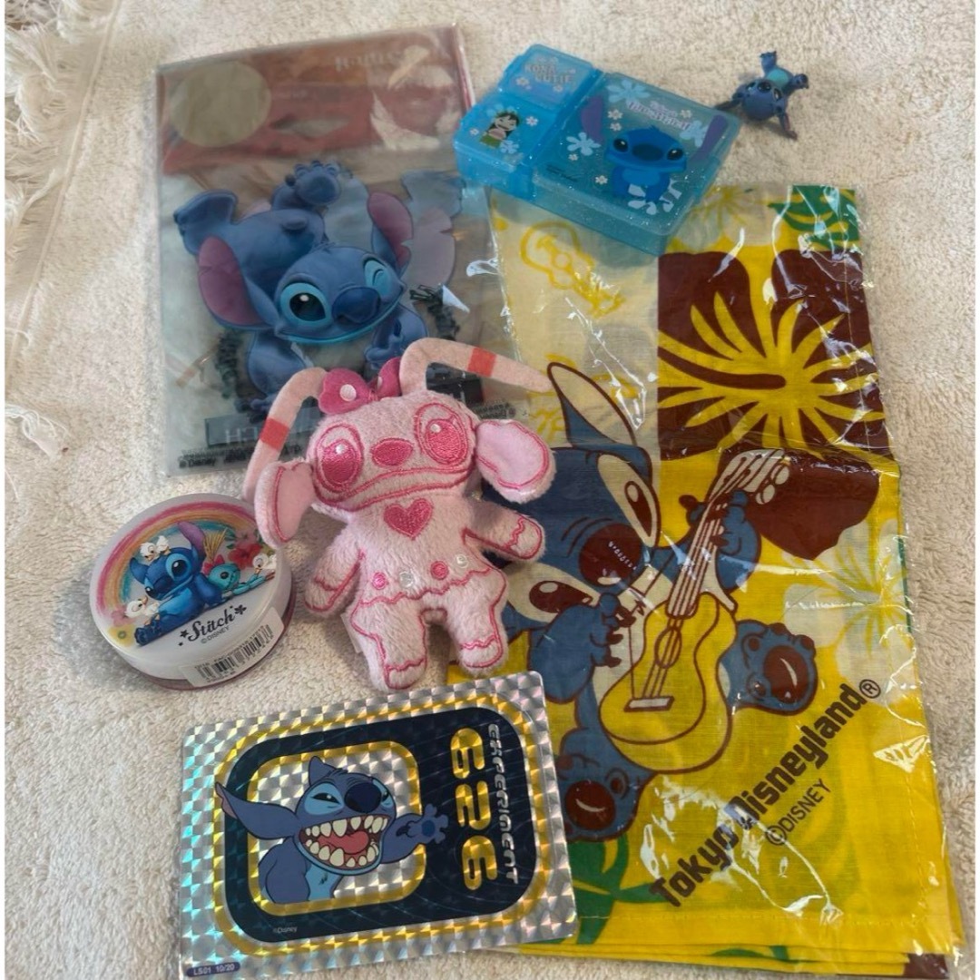 STITCH(スティッチ)のディズニー スティッチ バンダナ キーホルダー シール フィギュア カチューシャ エンタメ/ホビーのおもちゃ/ぬいぐるみ(キャラクターグッズ)の商品写真