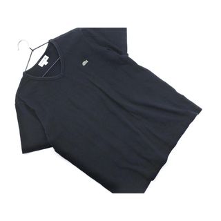 ラコステ(LACOSTE)のLACOSTE ラコステ スリムフィット Tシャツ カットソー sizeM/黒 ■◆ メンズ(Tシャツ/カットソー(半袖/袖なし))