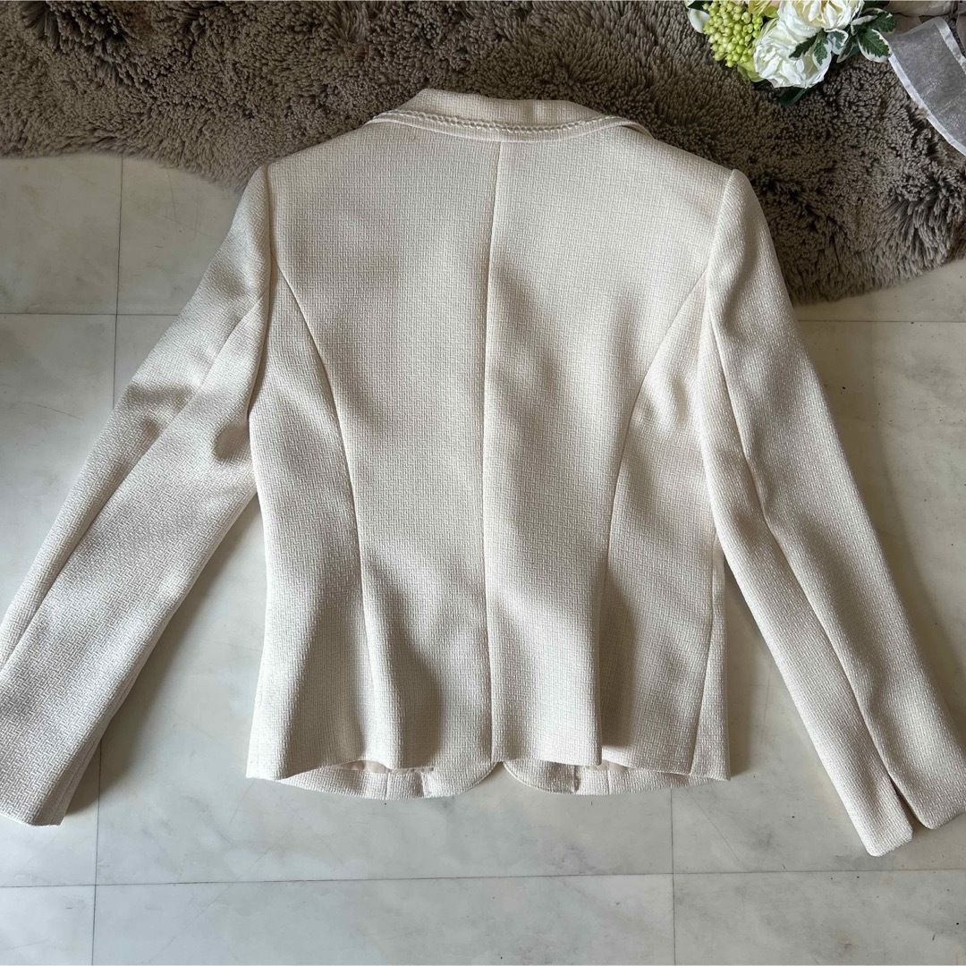 【美品】Petitje Style 2wayホワイトジャケット　M レディースのジャケット/アウター(テーラードジャケット)の商品写真