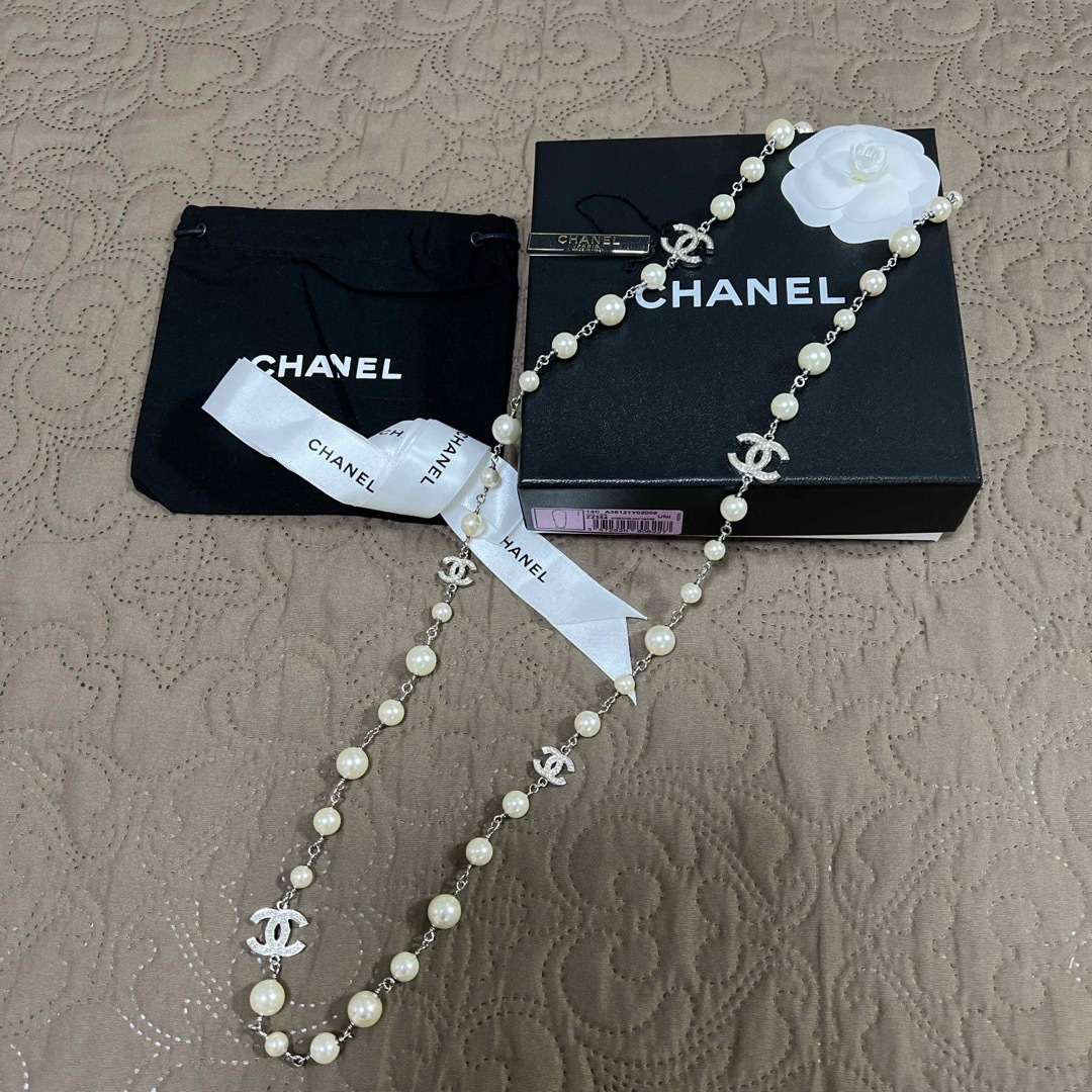 CHANEL - 正規品 美品 CHANEL シャネル ロングパールネックレス CHANEL - 正規品 美品 CHANEL シャネル ロングパールネックレス
