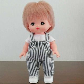 メルちゃん あおくん 黒ストライプサロペットと白半袖シャツ 500円(その他)