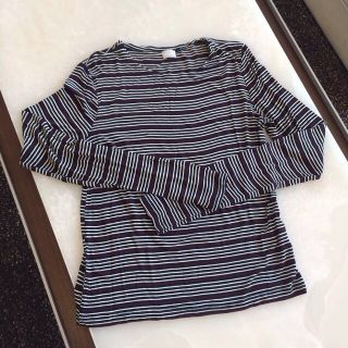 ザラ(ZARA)のZARA ボーダーロングtee★送料込(カットソー(長袖/七分))