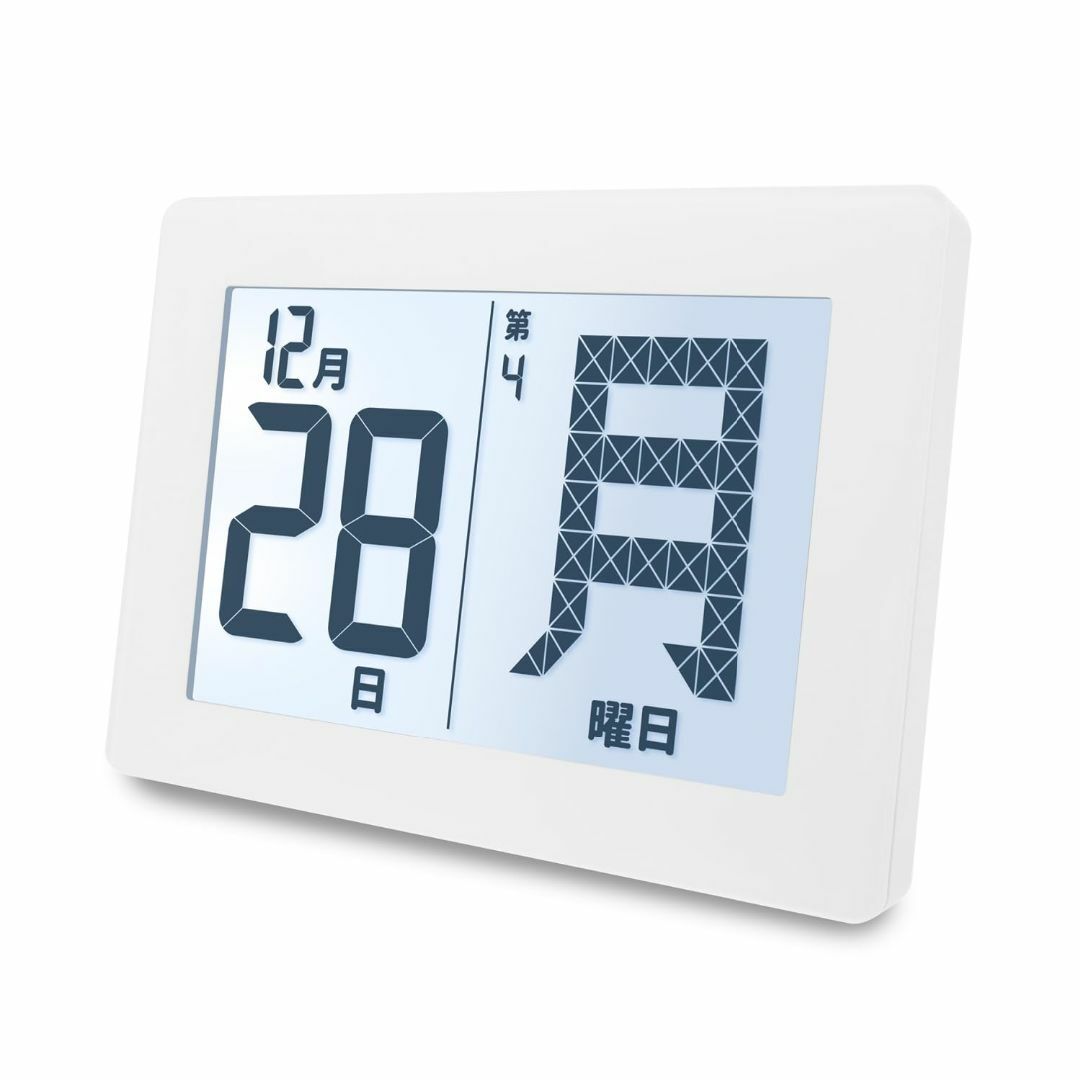 ADESSO(アデッソ) メガ曜日電波日めくりカレンダー デジタル日めくりカレン インテリア/住まい/日用品のインテリア小物(置時計)の商品写真