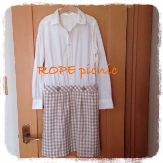 ロペピクニック(Rope' Picnic)の♡ロペピク♡シャツドッキングワンピ(ミニワンピース)