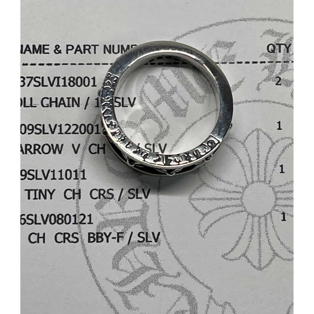 クロムハーツ　インボイス付き　証明書　リング　925 Chrome Hearts - クロムハーツ ナローvリング 19号【鑑定書
