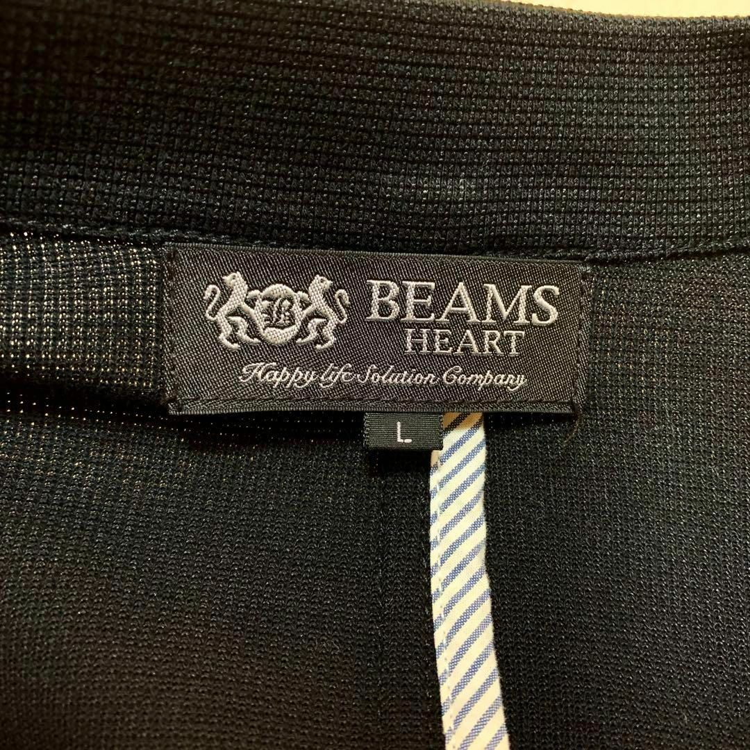 BEAMS(ビームス)の美品 ビームスハート テーラードジャケット ホップサック パイピング 黒 L メンズのジャケット/アウター(テーラードジャケット)の商品写真