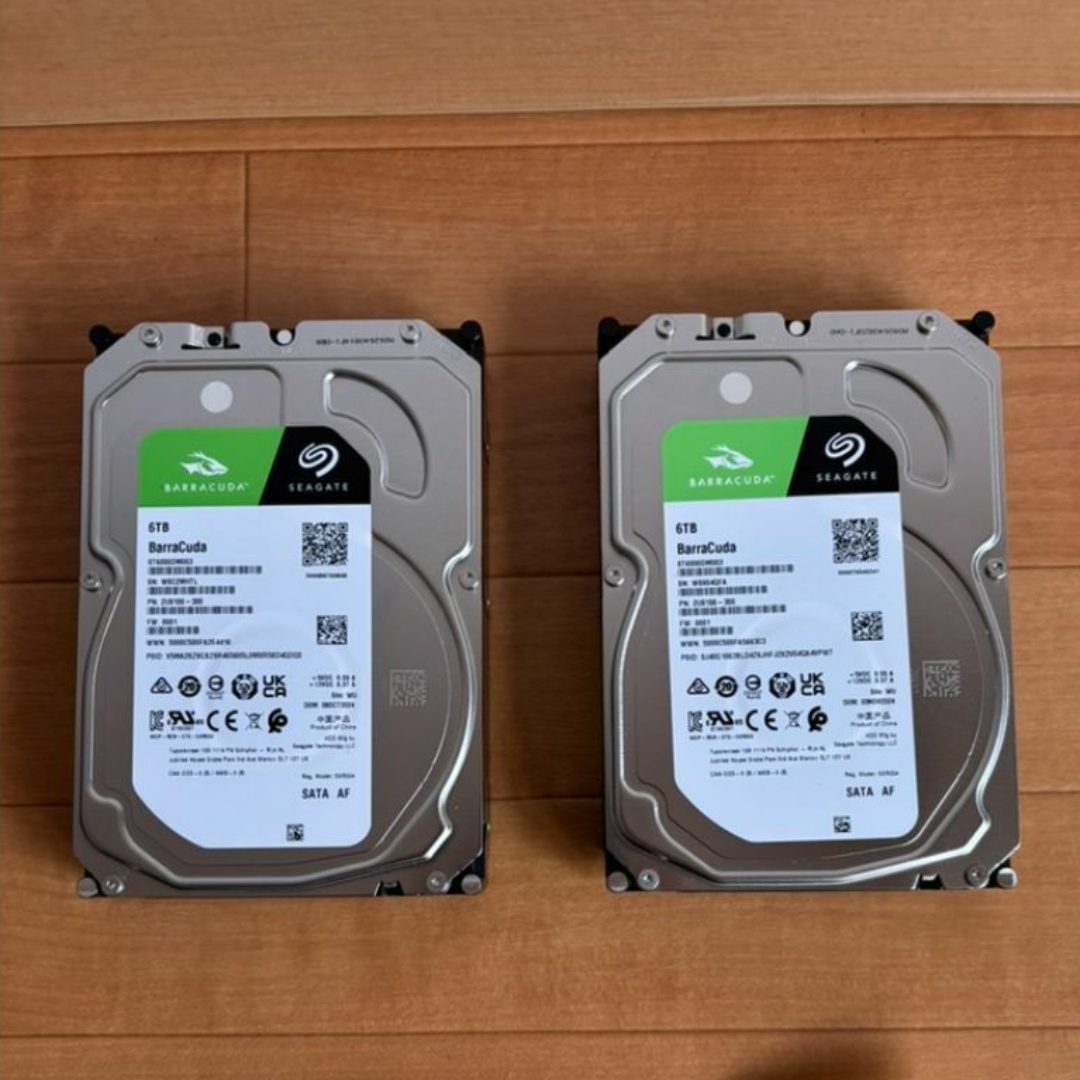 HDD6TB✕2台 合計12TB