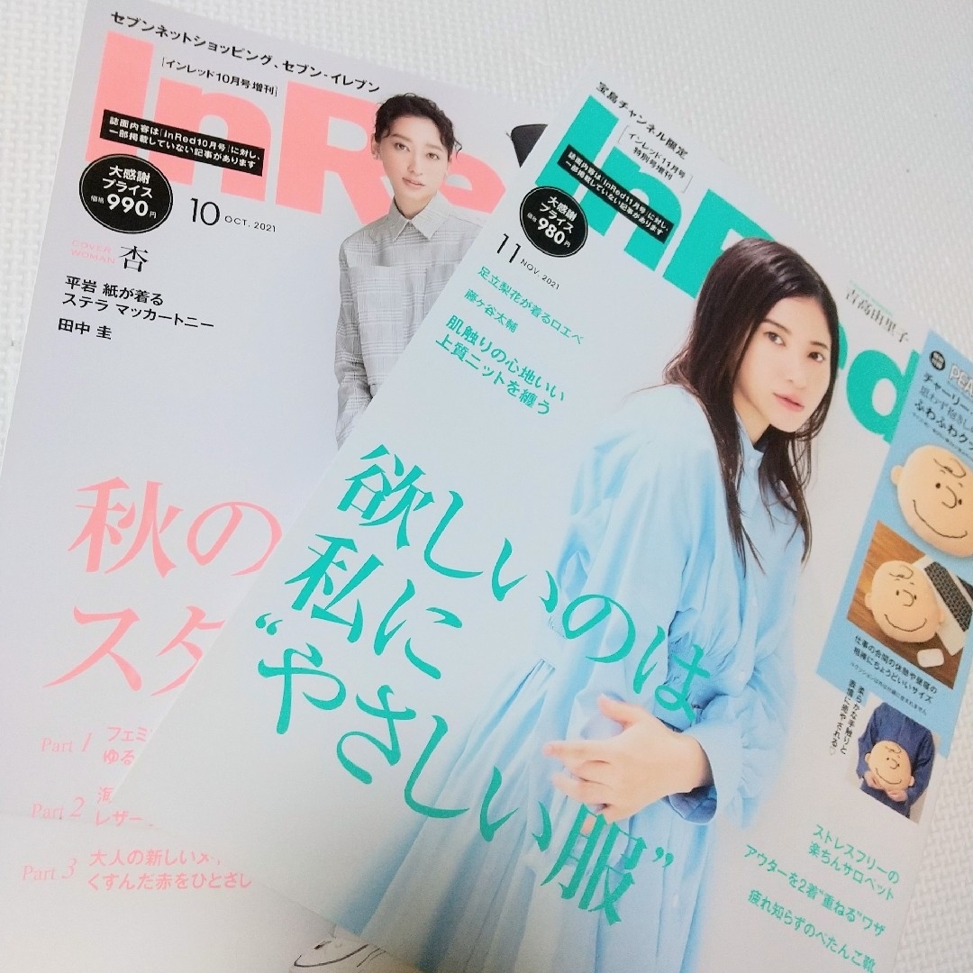 宝島社(タカラジマシャ)の【新品雑誌2冊のみ】InRed2021/10.11② エンタメ/ホビーの雑誌(ファッション)の商品写真