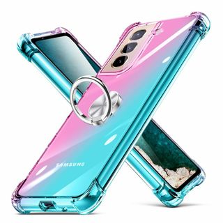 Galaxy S21 用 ケース リング クリア 透明 スリム 薄型 TPU S(その他)