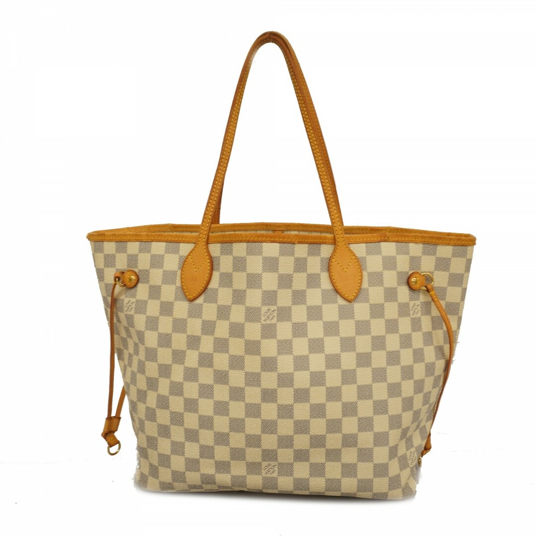 LOUIS VUITTON - 【5de6374-b】ルイヴィトン トートバッグ ダミエ・アズール ネヴァーフルMM N51107 ホワイト【中古】レディース