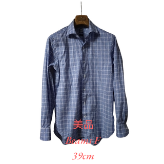 ビームスエフ(BEAMS F)の美品　BEAMS F シャツ　グレンチェック　39cm(シャツ)