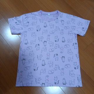 ニシマツヤ(西松屋)の女の子　キッズ　半袖Tシャツ　160　ネコ柄　西松屋(Tシャツ/カットソー)
