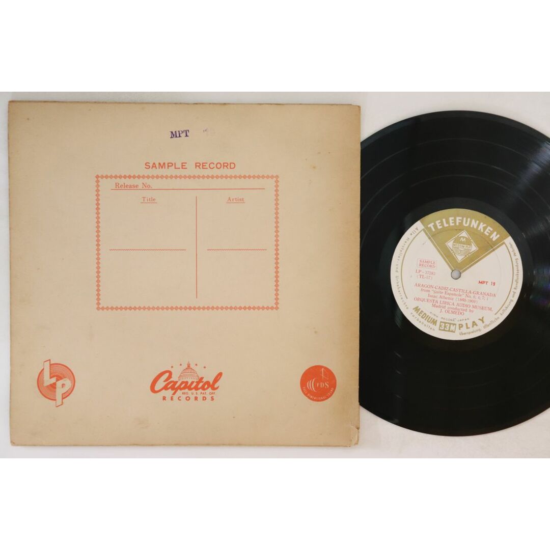 10" J. Olmedo Aragon, Cadiz, Castilla, Granada Aus Der suite Espagnole Nr. 6;4;7,1 / Puerta De Tierra, Op. 71 Nr. 5 - Malaguena エンタメ/ホビーのエンタメ その他(その他)の商品写真
