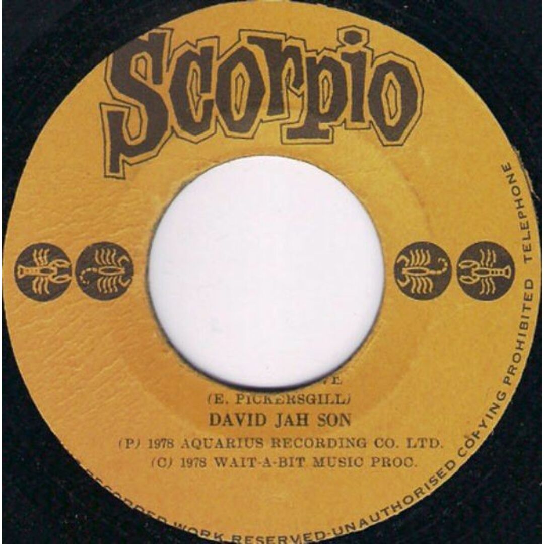 ジャマイカ7" David Jahson Live In Love NONE Scorpio (7) /00080 エンタメ/ホビーのエンタメ その他(その他)の商品写真