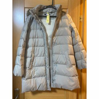ユニクロ(UNIQLO)の150 ユニクロ　ファー付　ダウンフェザー　ロングコート　ベージュ　150(コート)