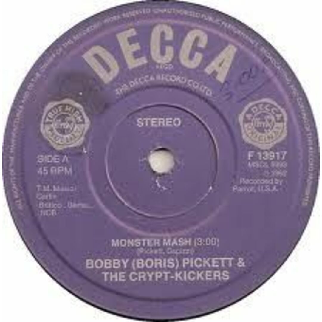 英7" Bobby (Boris) Pickett & The Crypt-Kickers Monster Mash F13917 Decca /00080 エンタメ/ホビーのエンタメ その他(その他)の商品写真