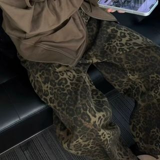 【早い者勝ち】パンツ　デニム　4L　メンズ　ストリート　カジュアル　総柄　　(デニム/ジーンズ)
