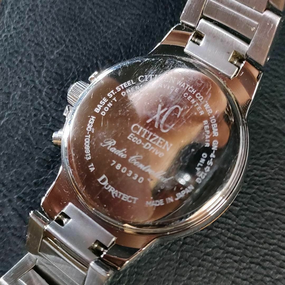 美品 CITIZEN シチズン XC H330 シェル ホワイト ソーラー 時計