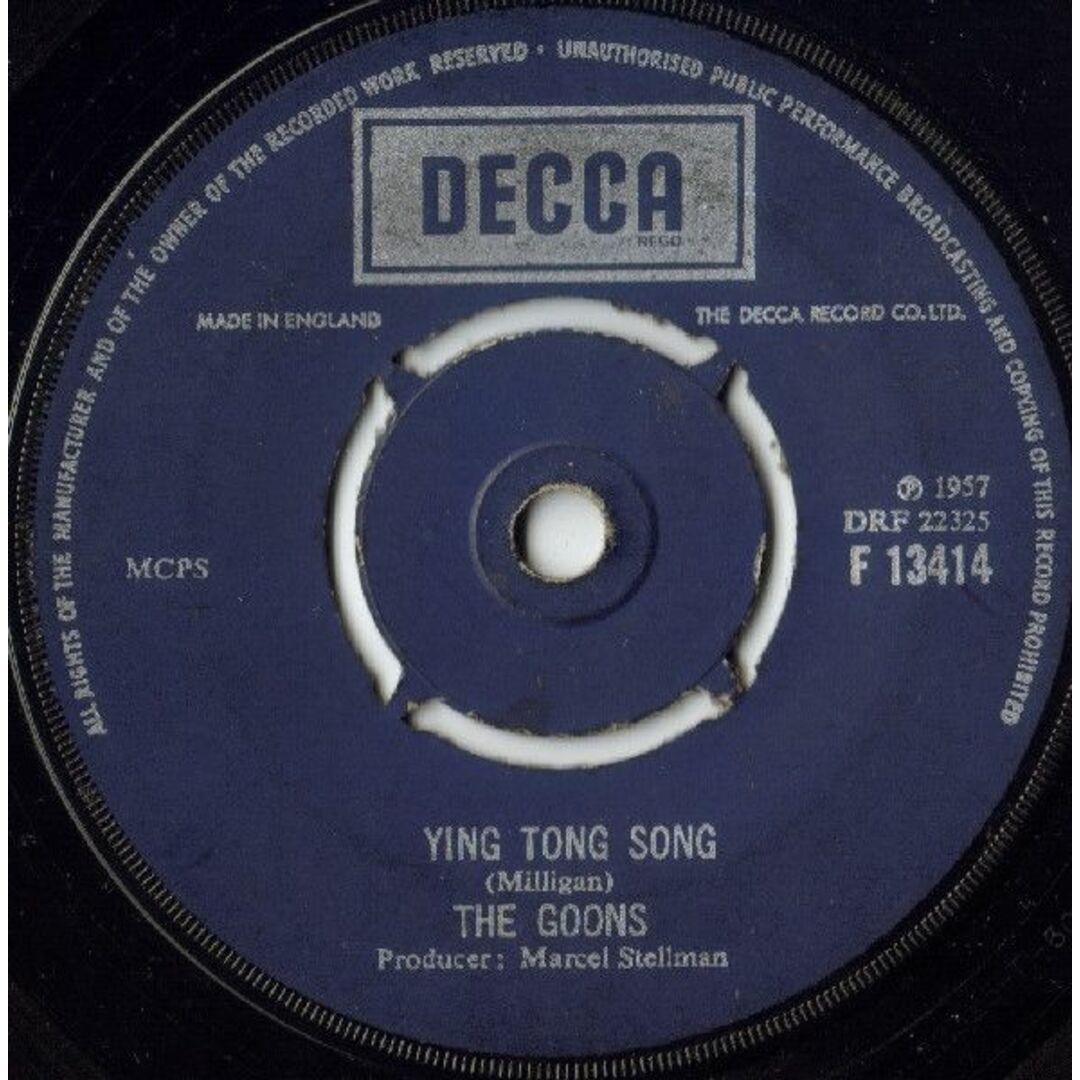 英7" Goons Ying Tong Song F13414 Decca /00080 エンタメ/ホビーのエンタメ その他(その他)の商品写真
