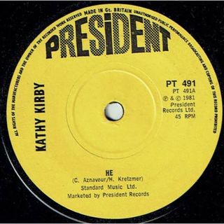 英7” Kathy Kirby He PT491 President Records /00080(その他)