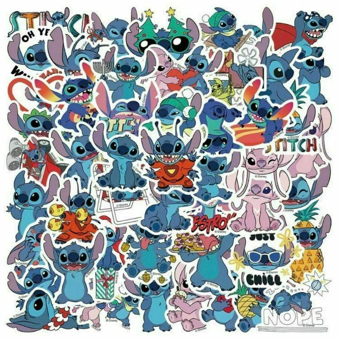 スティッチ ステッカー シール【新品・防水】 エンジェル ディズニー エンタメ/ホビーのアニメグッズ(その他)の商品写真
