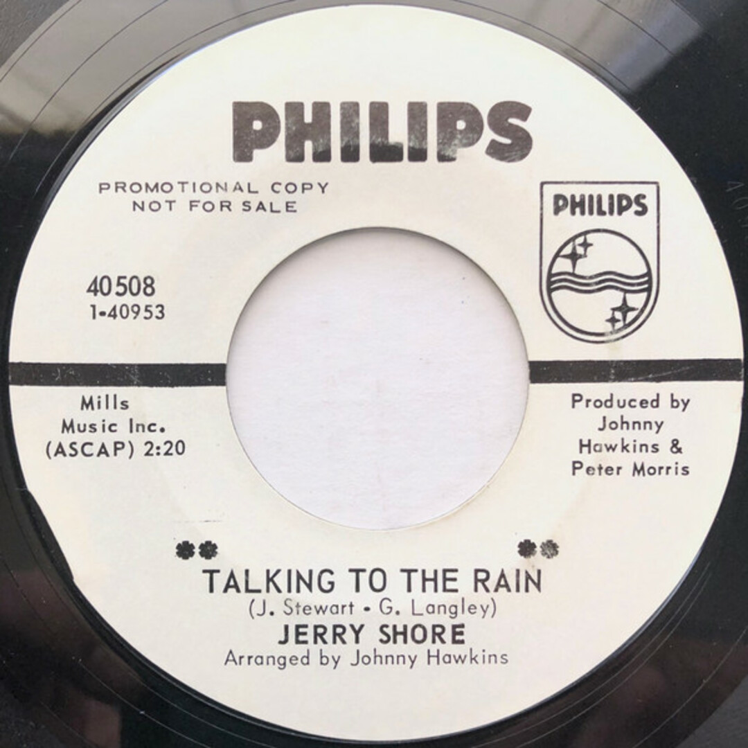 米7" Jerry Shore Talking To The Rain 40508 Philips /00080 エンタメ/ホビーのエンタメ その他(その他)の商品写真