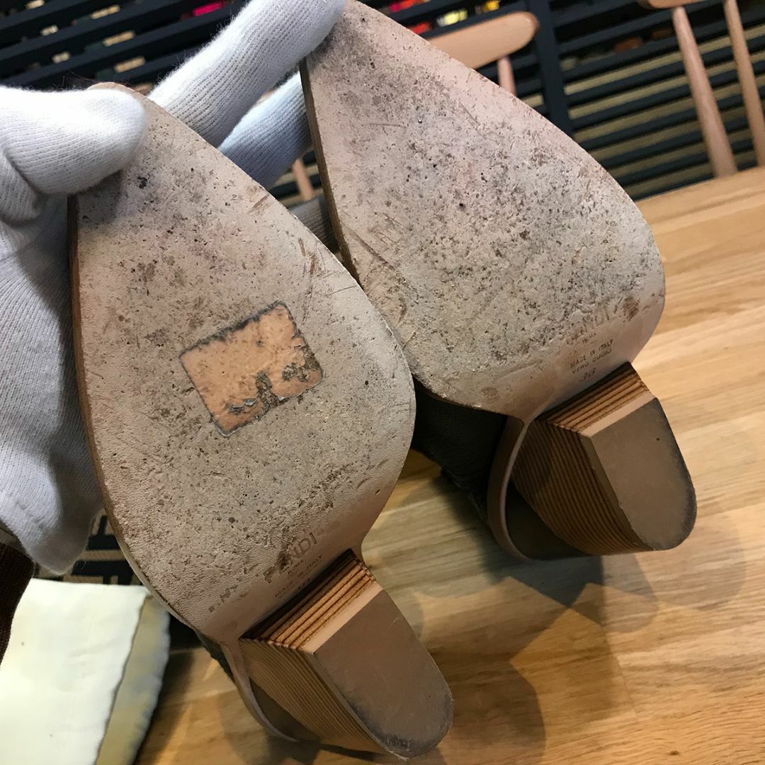 FENDI - 超美品 フェンディ ズッカ柄 FF柄 ソックス ニーハイ