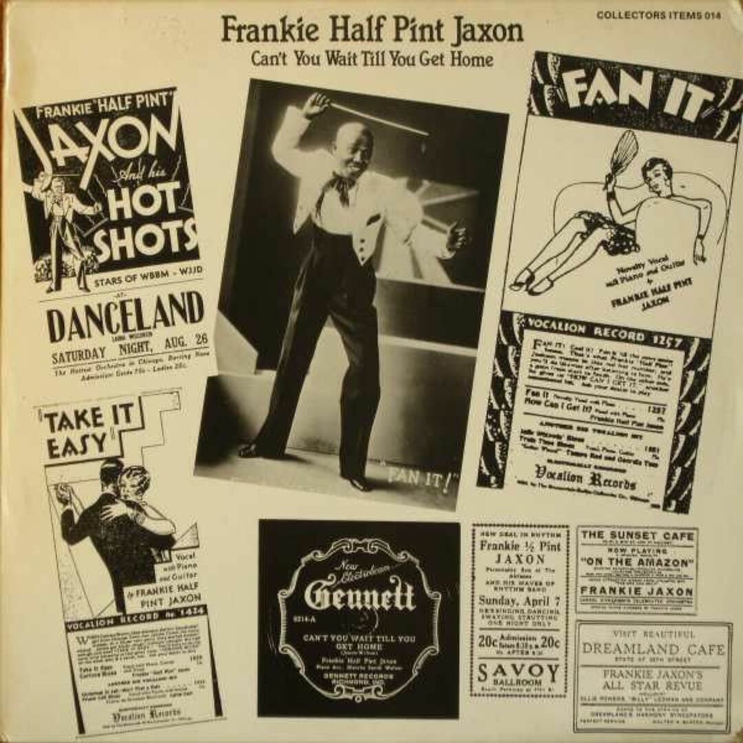 英LP Frankie Jaxon Cant You Wait Till You Get Home 014 Collectors Items /00260 エンタメ/ホビーのエンタメ その他(その他)の商品写真