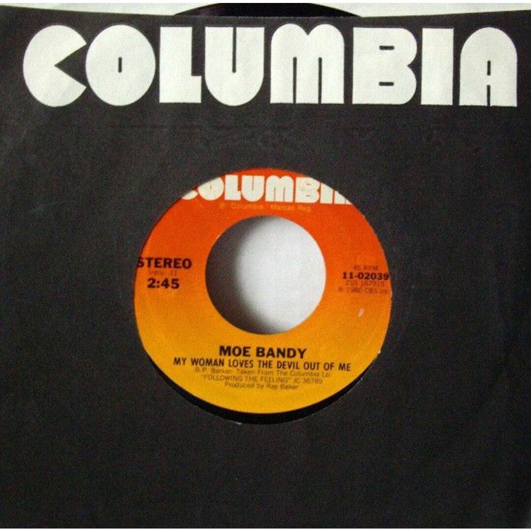 米7" Moe Bandy My Woman Loves The Devil Out Of Me 1102039 Columbia /00080 エンタメ/ホビーのエンタメ その他(その他)の商品写真