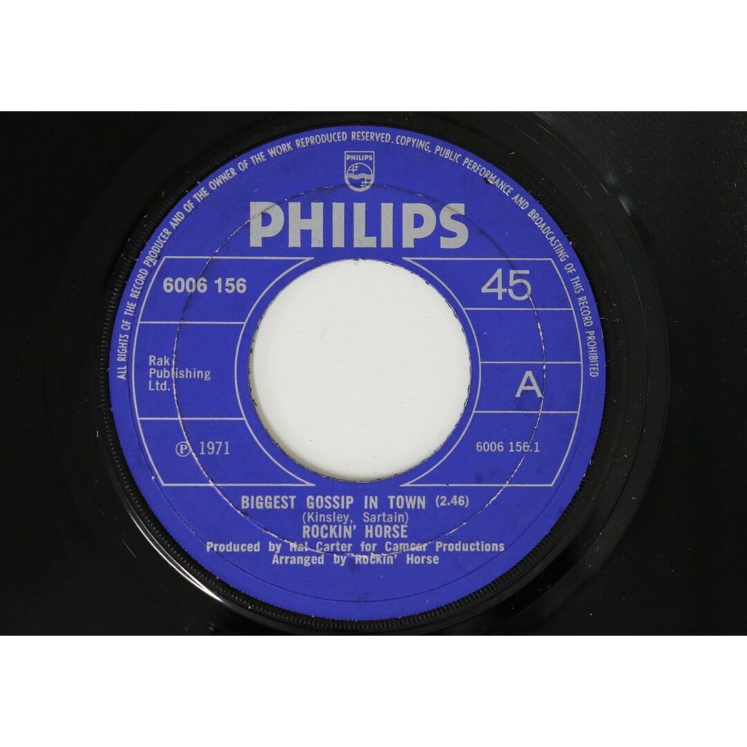 英7” Rockin Horse Biggest Gossip In Town / You Say 6006156 PHILIPS /00080 エンタメ/ホビーのエンタメ その他(その他)の商品写真