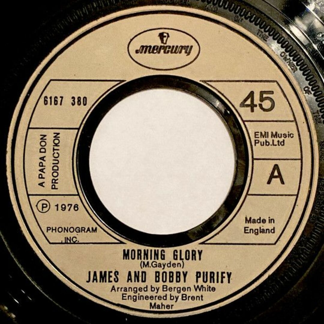 英7" James & Bobby Purify Morning Glory 6167380 Mercury /00080 エンタメ/ホビーのエンタメ その他(その他)の商品写真