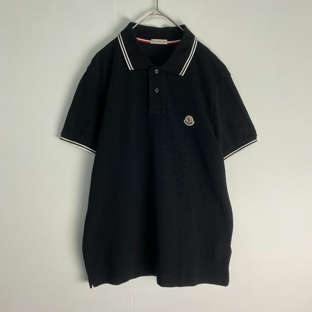 MONCLER - 美品　モンクレール　ポロシャツ　MAGLIA　ライン　半袖　ロゴワッペン