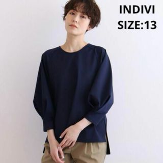 INDIVI - 新品タグ付 INDIVI マシンウォッシュ オーバーシャツ