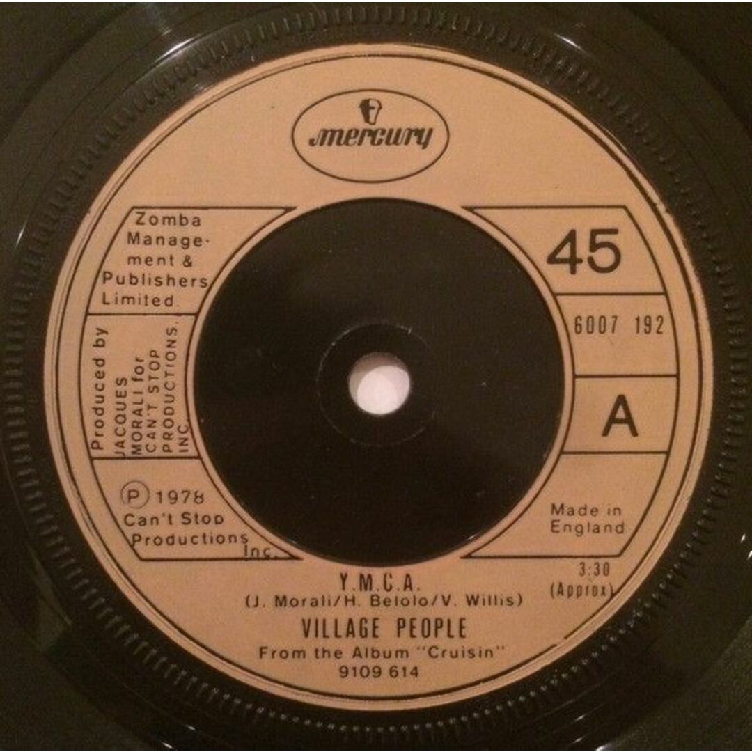 英7" Village People Y.M.C.A. 6007192 Mercury /00080 エンタメ/ホビーのエンタメ その他(その他)の商品写真