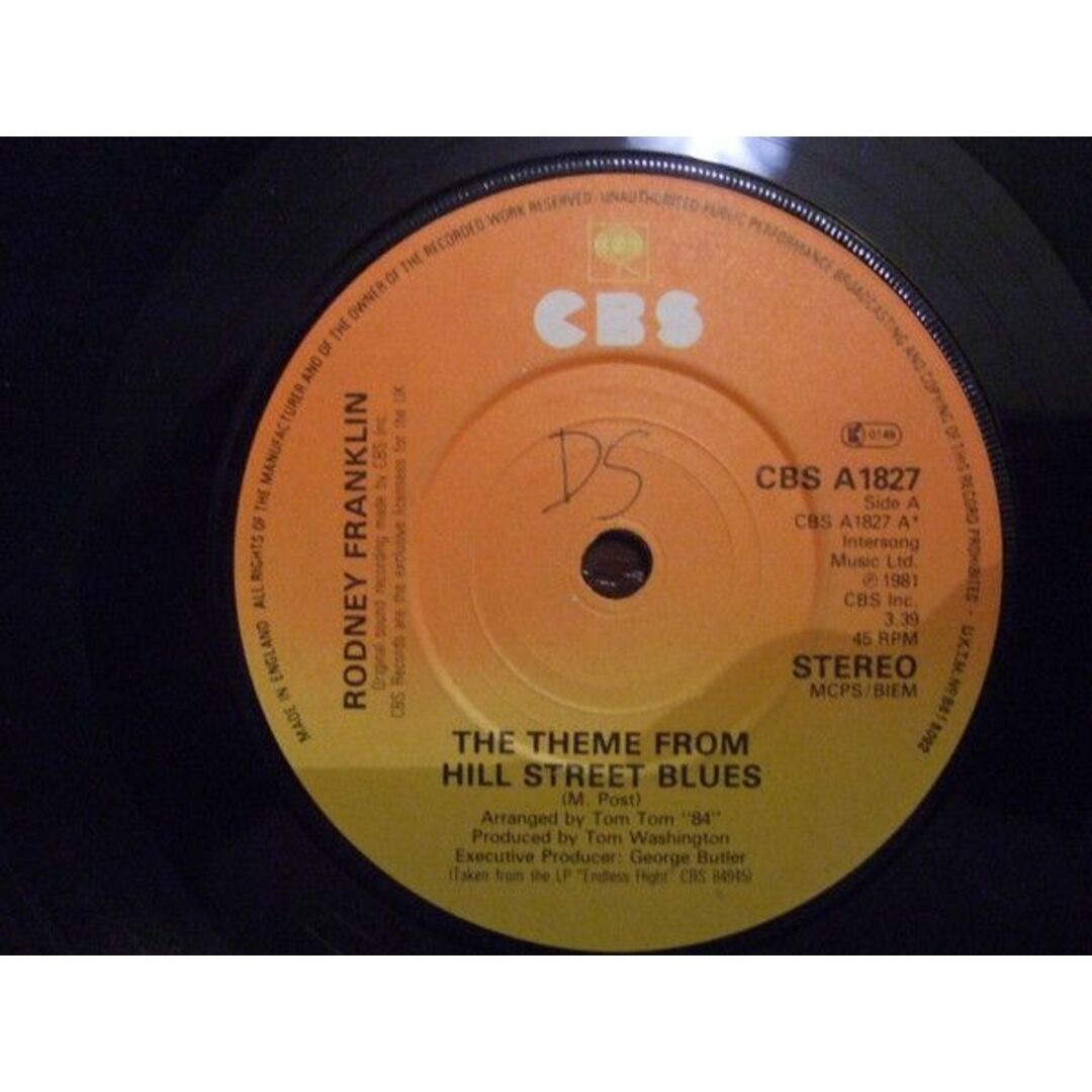 英7” Rodney Franklin The Theme From Hill Street Blues CBS1827 CBS /00080 エンタメ/ホビーのエンタメ その他(その他)の商品写真