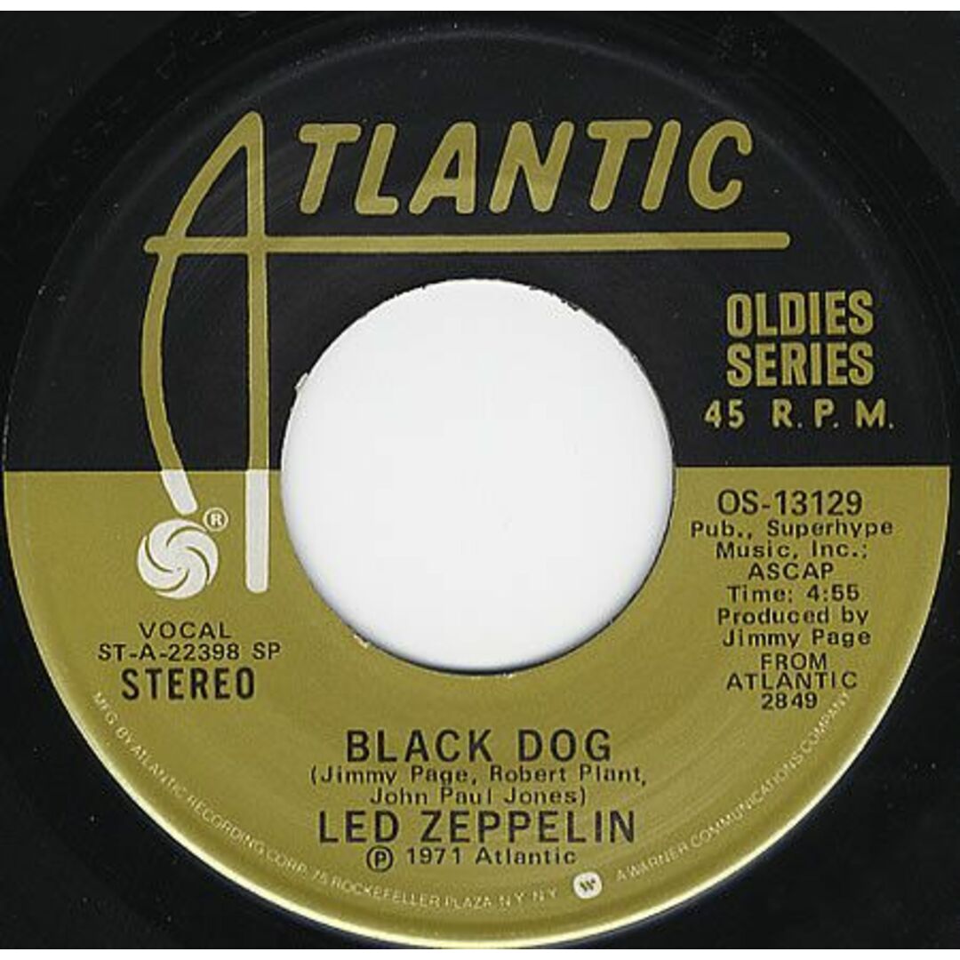 米7" Led Zeppelin Black Dog OS13129 Atlantic /00080 エンタメ/ホビーのエンタメ その他(その他)の商品写真