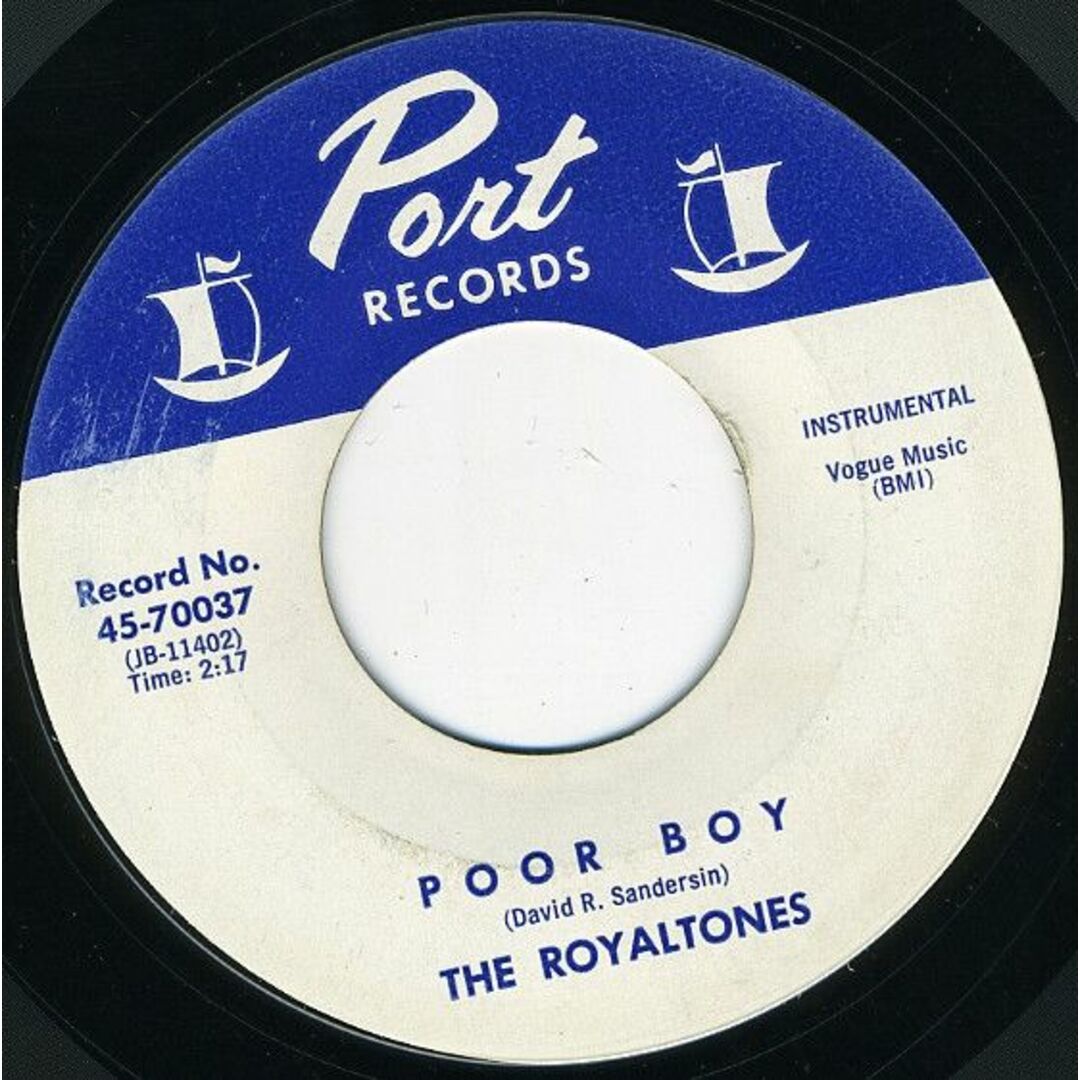 英7" Royaltones Poor Boy 4570037 Port Records /00080 エンタメ/ホビーのエンタメ その他(その他)の商品写真