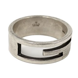 高質で安価 - GUCCI GUCCI #19 SV925 シルバー ブランデッドGリング リング シルバー
