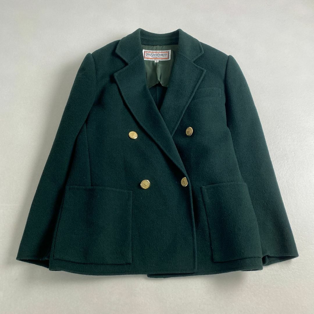 Yves Saint Laurent - イヴサンローラン　テーラードジャケット　金ボタン　ダブルジャケット　希少