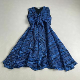 ケンゾー(KENZO)のケンゾー　ワンピース　リボン　柄　KENZO PARIS 希少 38 M L相当(ロングワンピース/マキシワンピース)
