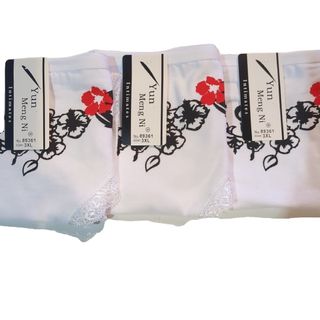 レディースショーツ♥4L（3XL）♥ コットン♥ 大きいサイズ♥ホワイト♥3枚(ショーツ)