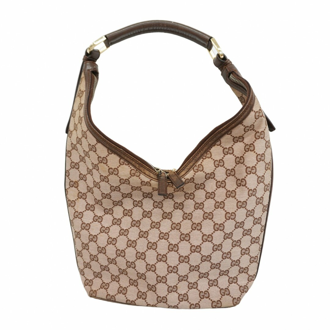 GUCCI - ★SALE【5de6623】グッチ ショルダーバッグ GGキャンバス 001 4288 キャンバス ブラウン シャンパンゴールド金具【中古】レディース