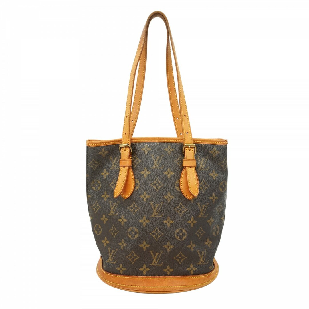 LOUIS VUITTON - 【5de6629】ルイヴィトン トートバッグ モノグラム バケットPM M42238 ブラウン【中古】レディース