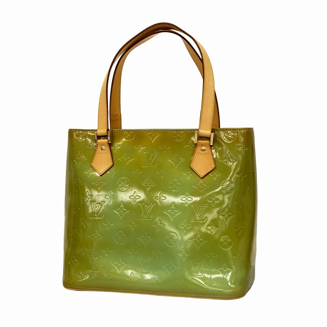 LOUIS VUITTON - 【5de6662】ルイヴィトン トートバッグ ヴェルニ ヒューストン M91005 ベビーブルー【中古】レディース