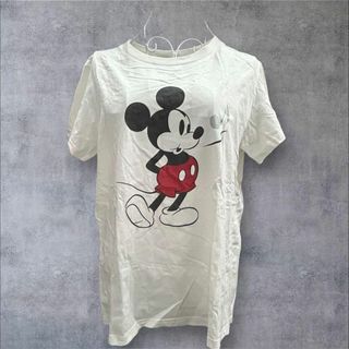 ユニクロ(UNIQLO)のC65 UNIQLOミッキーマウス プリント Tシャツ ホワイト(Tシャツ(半袖/袖なし))