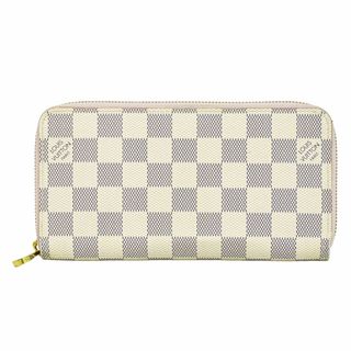 ルイヴィトン(LOUIS VUITTON)の本物 ルイヴィトン LOUIS VUITTON LV 新型 ジッピーウォレット ダミエ アズール 長財布 ホワイト グレー N63503 ビトン 財布 ウォレット 中古(財布)