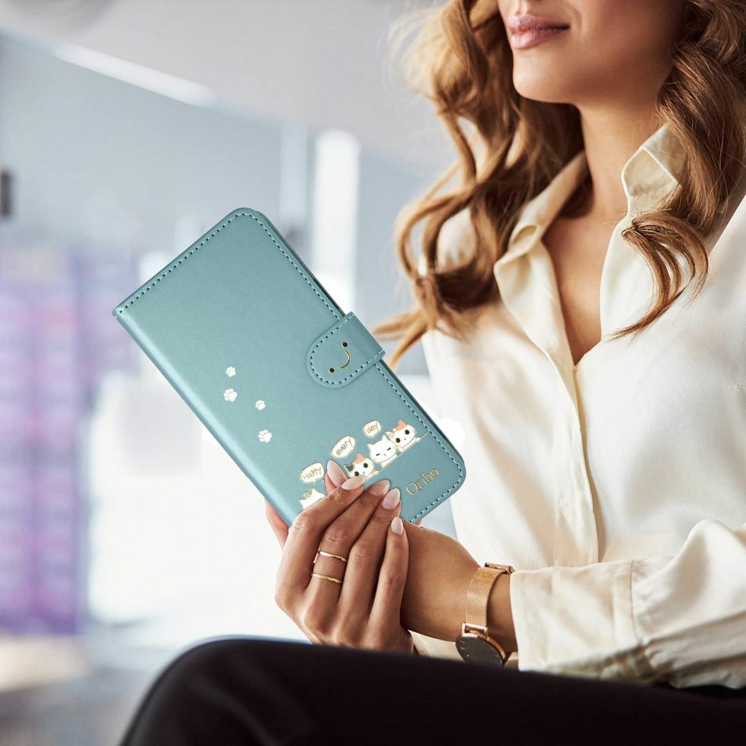 【色:ブルー_サイズ:AQUOS R9*6.5"】Qribo Sharp Aqu スマホ/家電/カメラのスマホアクセサリー(その他)の商品写真