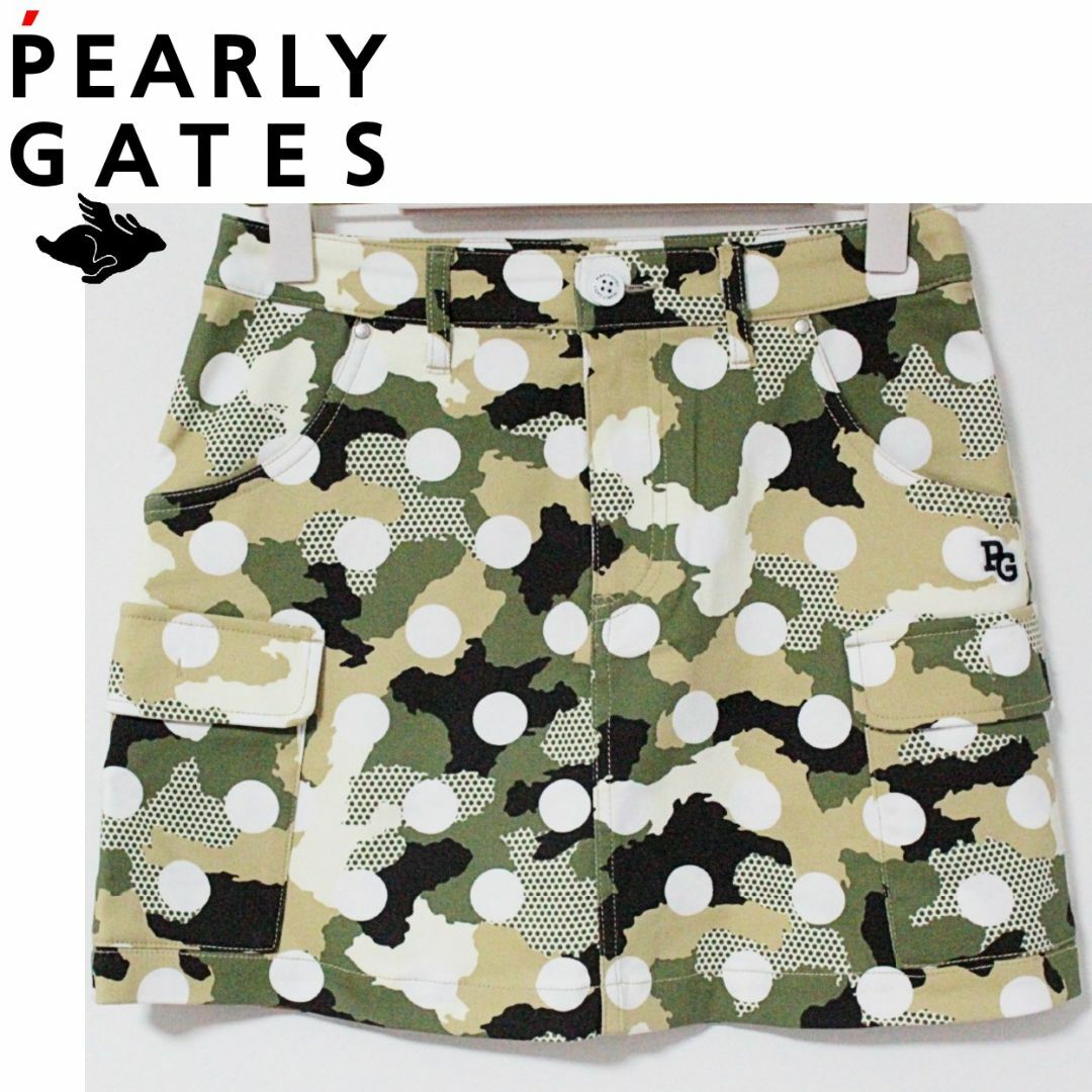 PEARLY GATES - 新品 パーリーゲイツ ドットカモフラ柄 カーゴスカート M（W約74-76cm