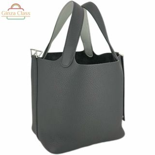 エルメス(HERMES)の【K刻印新品】HERMES エルメス ピコタンロック PM エクラ トリヨンクレマンス/スイフト アルドワーズ/グリプラチナ K刻印（2025年製造）シルバー金具 ハンドバッグ トートバッグ レディース グリメイヤー エタン グレー Ginza Class Luxury Shop(ハンドバッグ)
