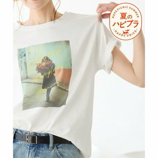 ロペピクニック(Rope' Picnic)の【ホワイト系（12）】【UVカット・洗濯機OK・接触冷感】RENUアソートフォトTシャツ/リンクコーデ・新色追加(カットソー(長袖/七分))
